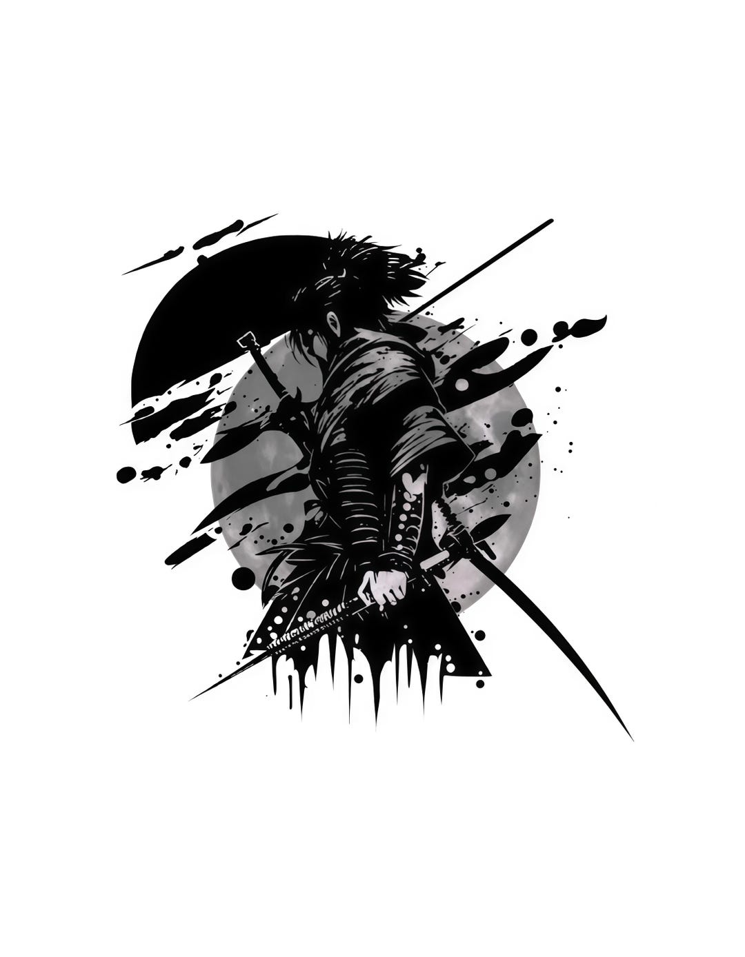 Samurai Warrior PNG & SVG Clipart – Japanese Katana Ninja Silhouette ...