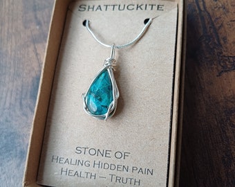 Shattuckite necklace