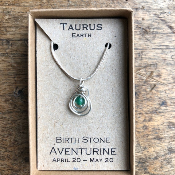 Taurus stone necklace sale