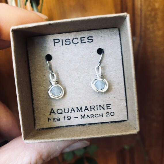 Pisces birthstone earrings deals