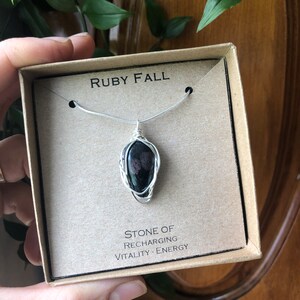 Ruby fall Wire Wrapped necklace