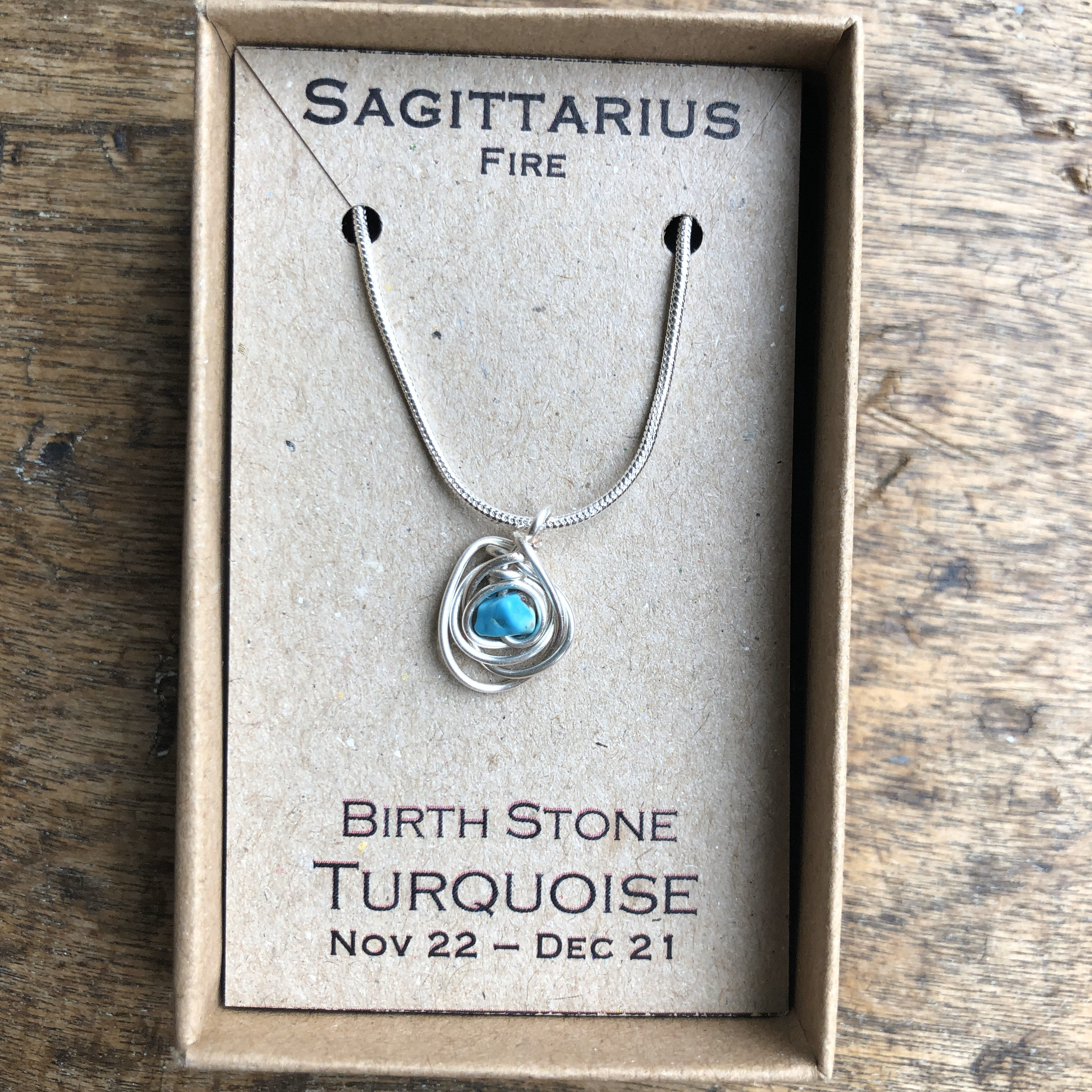 Sterling Silver Sagittarius Zodiac Sign December Birthstone Blue CZ Ring