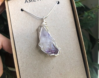 Raw Amethyst Wire Wrapped