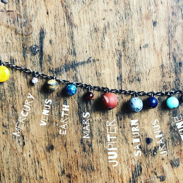 Solar System Bracelet Gem Stone