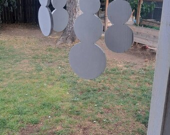 Handmade Wooden Snowman Mobile, Winter Porch & Indoor Hanging Décor