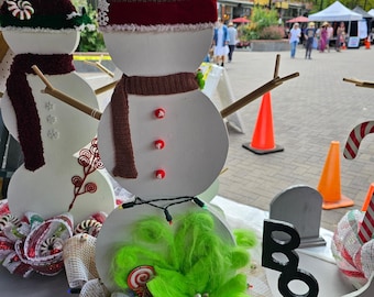 Handcrafted Wooden Snowman 25”, Rustic Farmhouse Christmas Décor, Holiday Porch or Indoor Decoration