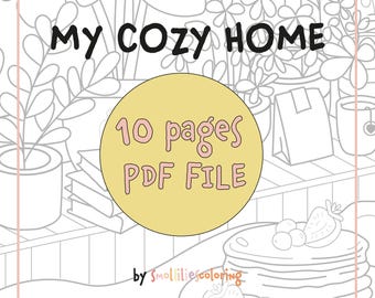 Cosy Home Coloriages, 10 motifs adorables (téléchargement numérique)