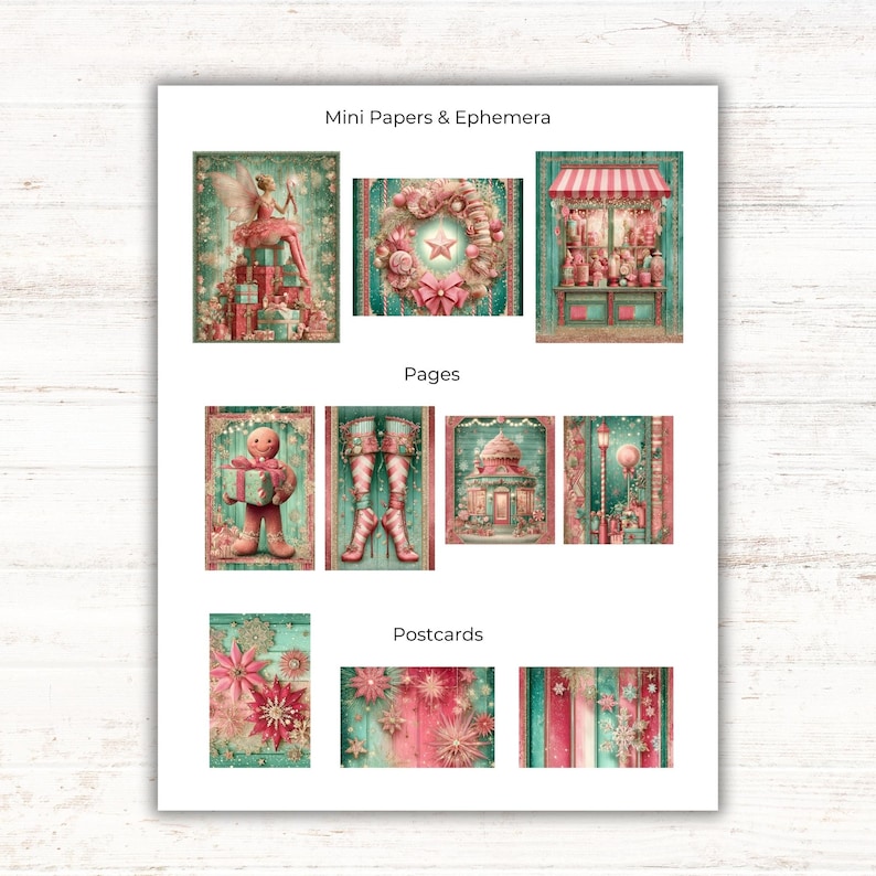 Winter Hidden Paperclip Kit, Junk Journal and Christmas Ephemera, 3 ...