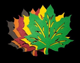 3D Printed Maple Leaf Coasters Set