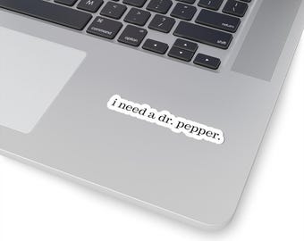 Dr. Pepper Kiss-Cut Sticker: Beverage Lover Laptop Decal