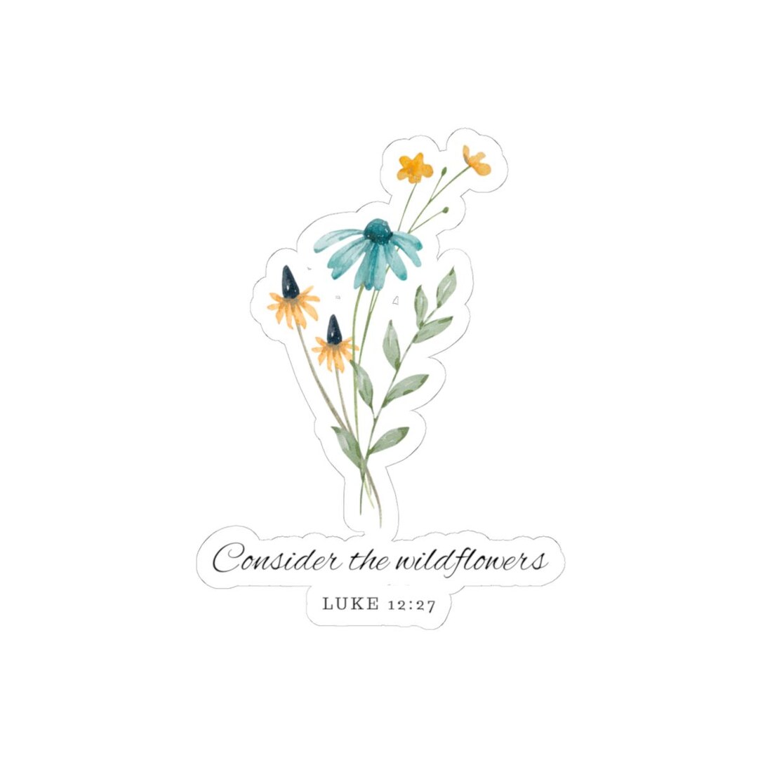 Floral Bible Verse Stickers: Inspirational Christian Decals - Etsy
