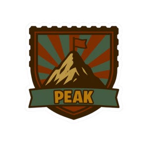 PEAK Badge Kiss-Cut Sticker | PEAK Game, Gamer Decor