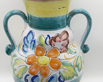Vaso in ceramica dipinto a mano dall'Italia