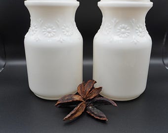 Barattoli in vetro per il latte vintage - Venduti in coppia