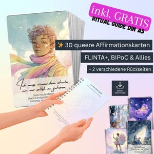 LGBTQ Encouragement Cards | 30 Affirmations & Inspirational Quotes | Queer-Friendly, Non-Binary, Mindfulness, Self-Love Cards | Gift Download