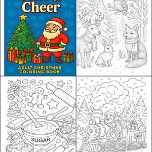Color & Cheer Christmas Coloring Book – 20-Page PDF for Adults – Cozy Holiday Printable – Relaxing Winter Coloring Pages