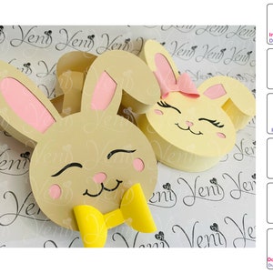 WITH Iid Bunny Head Candy Box/ Digital File Svg(cricut or scanandcut)- Studio (Silhouette) - for girls and boys