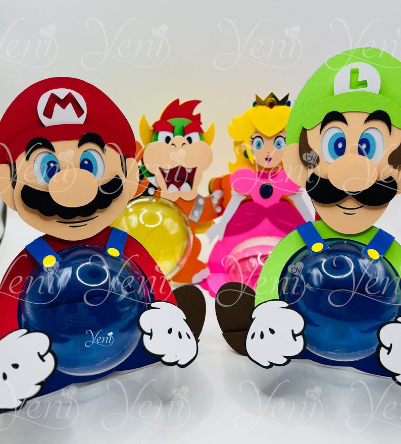 Super Mega Pack Mario Bros candy holders For 8cm / 3.15 Sphere Digital Files svg studio with Dotted Opening FREE image 9