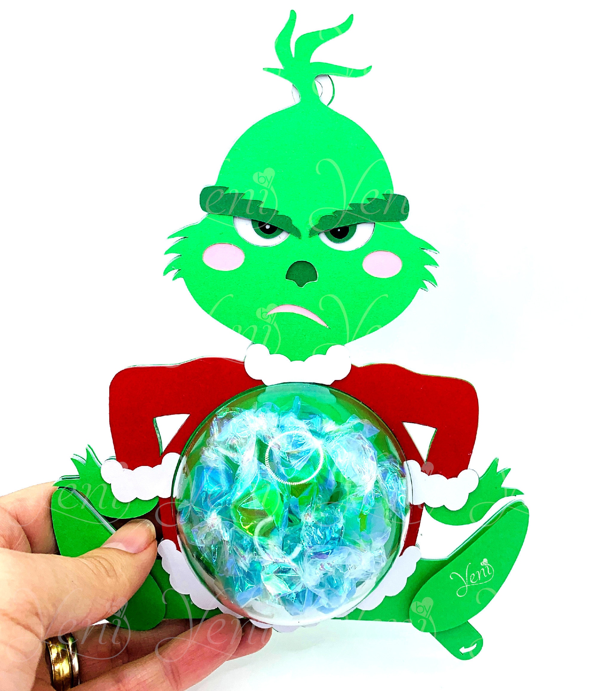 WITH Spoon Mechanism Christmas Grinch Ornament Candy Holder Etsy UK