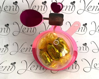 WITH OPENING MECHANISM Perfume candy holder - for 4 sizes domes - Digital Files - candy - Svg and Studio files - Mother's Day