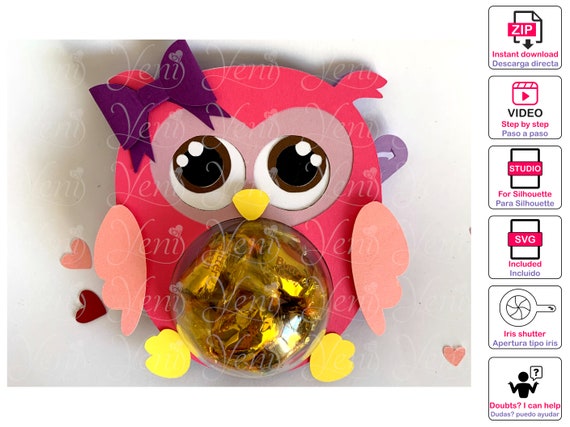 AVEC Porte-Bonbons Iris Shutter Hibou Pour Dômes 4 Tailles.