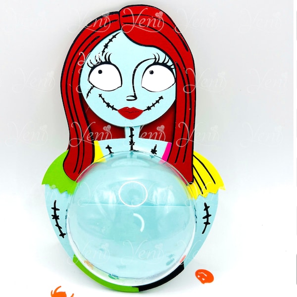 WITH Smile Mechanism Sally candy holder - For 8cm / 3.15” Sphere - Digital Files  - svg -studio - nightmare before christmas