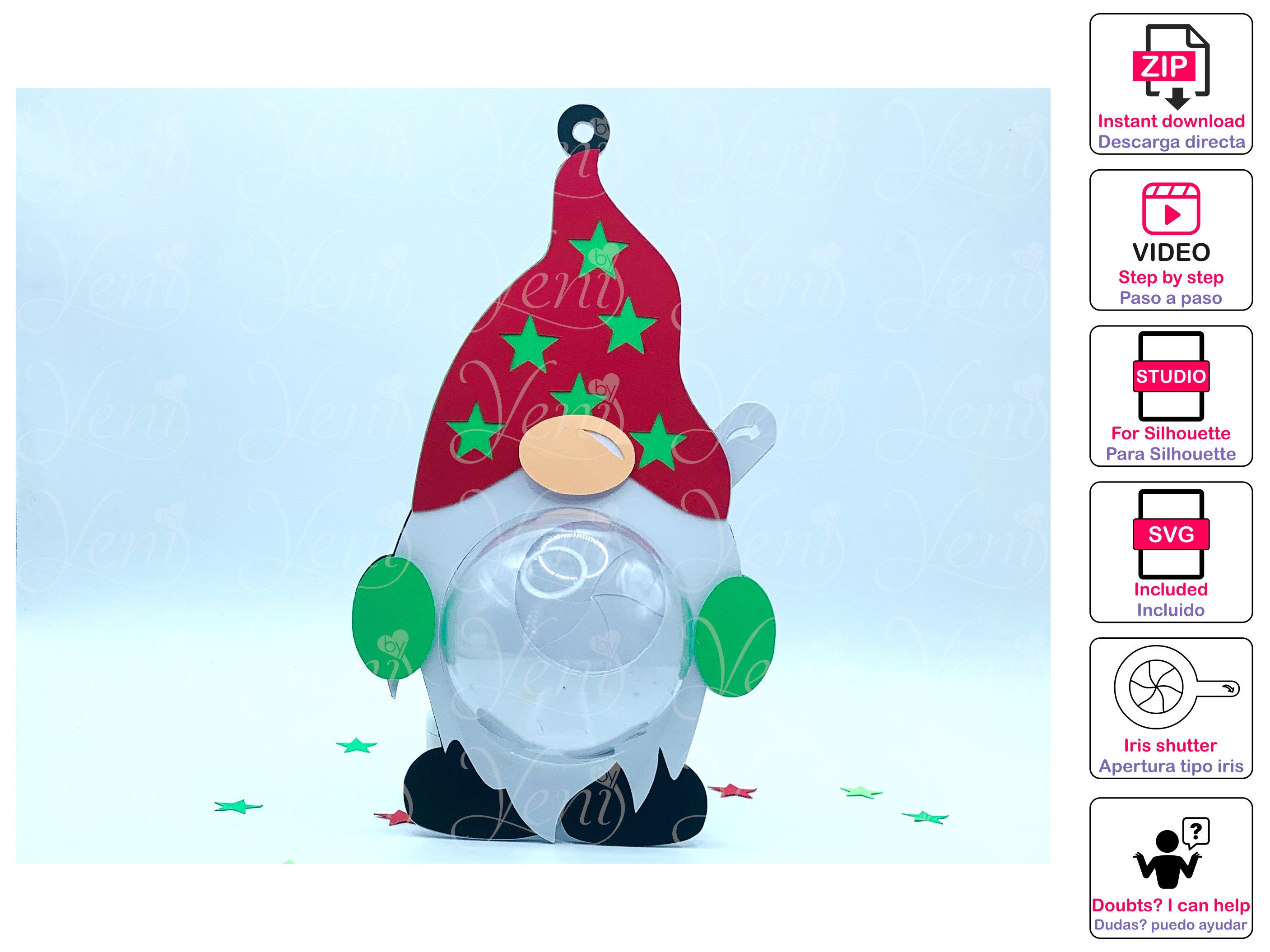 WITH Iris Shutter Christmas Nome Candy Holder for 4 Sizes - Etsy Ireland WITH Iris Shutter Christmas Nome Candy Holder for 4 Sizes - Etsy Ireland