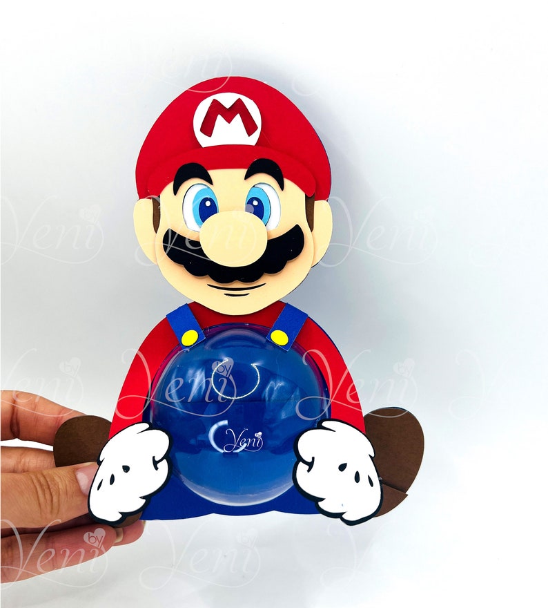 Super Mega Pack Mario Bros candy holders For 8cm / 3.15 Sphere Digital Files svg studio with Dotted Opening FREE image 2