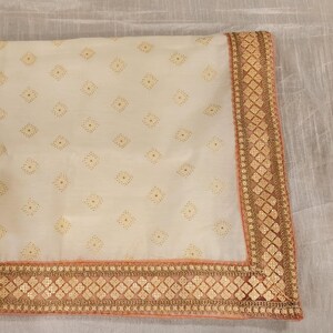 Châle de mariage blanc fait main pour le marié : étole en Sherwani brodée