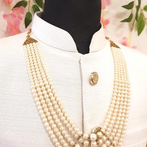 Pärlhalsband för bröllop: Smycken i indisk maharajastil för brudgummar bild 2