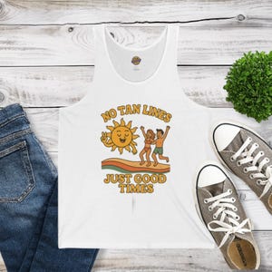 Bella+Canvas No Tan Lines Tank Top | Beach Vacation Shirt | Summer Travel Outfit | Music Festival | Sunny Day Casual