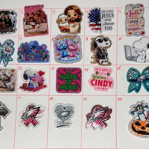 Acrylic Flatbacks for Badge Reels, Car Vents, Magnets