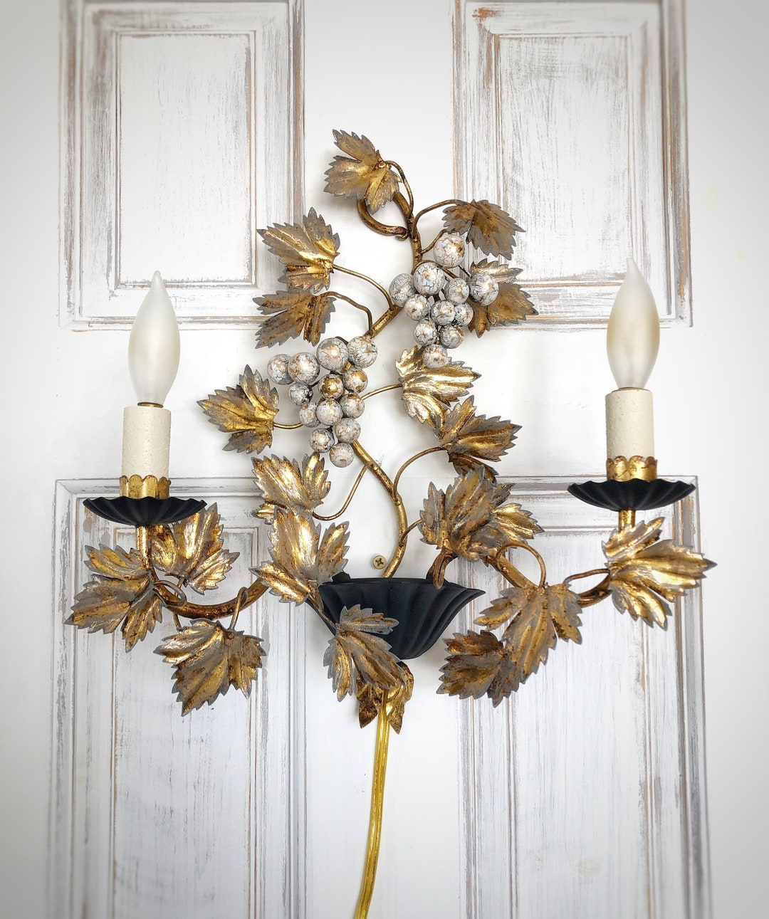 Italian Gilt Wine Cellar Wall Sconce Etsy