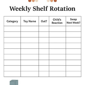 Weekly Toy Rotation Chart - Etsy UK