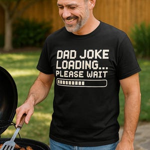 Dad Joke Loading Tee, Unisex Heavy Cotton T-Shirt, Perfect Gift for Dads, Funny Fathers Day Gift, Humorous Casual Wear