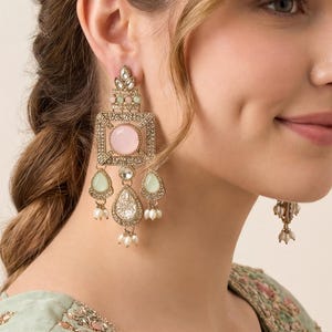 Handcrafted Antique Earrings/ Antique Jewelry/ Statemnet Earrings/ Party Wear Ethnic Jewelry/ High End Bollywood Jewellery/ Bridal Jewellery