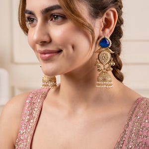 Pendientes de Cachemira virales / Pendientes de Cachemira / Pendientes Ghungroo / Pendientes llamativos / Pendientes largos de Cachemira / Pendientes de Cachemira de primera calidad