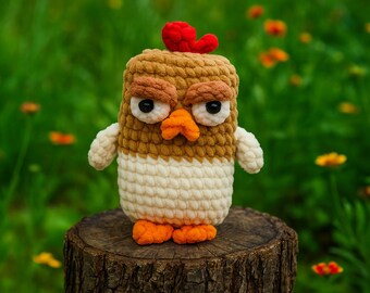 DESKINATOR Crochet Chick Pocket Hug Keychain - Positive Gift For Daughter, College Graduation, Emotional Support