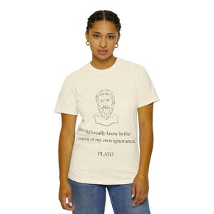 Philosopher Quote Tee, Unisex T-shirt, Plato Quote, Thoughtful, Philosophy Lovers, Gift for Graduates, Greek Philosopher, Back to School