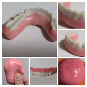 7 Grams Pink Gum Denture Base Material Malleable Thermoplastic Acrylic Repair Multi-Purpose Liner Tighten