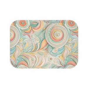 Colorful Abstract Bath Mat, Vibrant Home Decor, Bathroom Accessory, Unique Gift, Boho Style