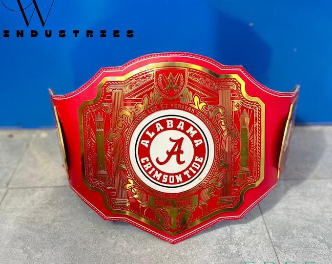 Alabama Crimsintide Championship Belt Wrestling replica Title belt 2mm 4mm Brass Zinc