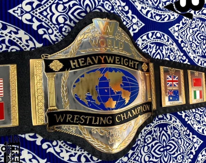 Hulk Hogan 86 World Heavyweigth Wrestling Championship Belt replica Title 2mm 4mm Brass Zinc