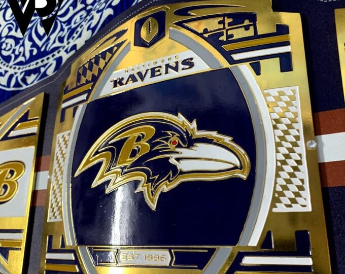 Baltimore Ravens Championship belt Wrestling Replica Title Belt 2mm 4mm Brass zinc