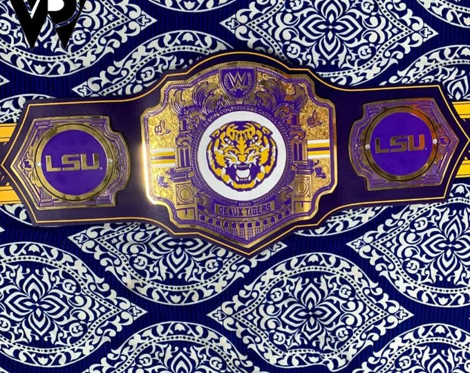 LSU Tigers Wrestling Championship belt Replica Title beltt 2mm 4mm brass zinc