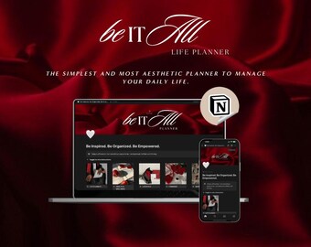 Ultimate Life Planner Notion Dark Mode Notion Life Planner, Notion Planner, All in One Digital Planner, Notion aesthetic Notion Templates