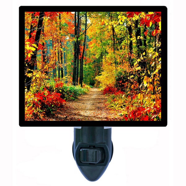 Colors of Fall Plug-In Night Light – Autumn Trees Forest – Free Switchable Insert Included