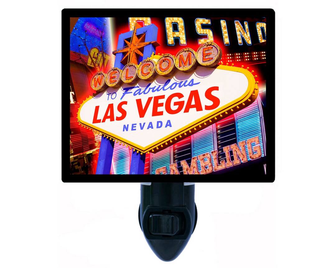 Decorative Photo Night Light, Las Vegas Lights, Casino, Gambling