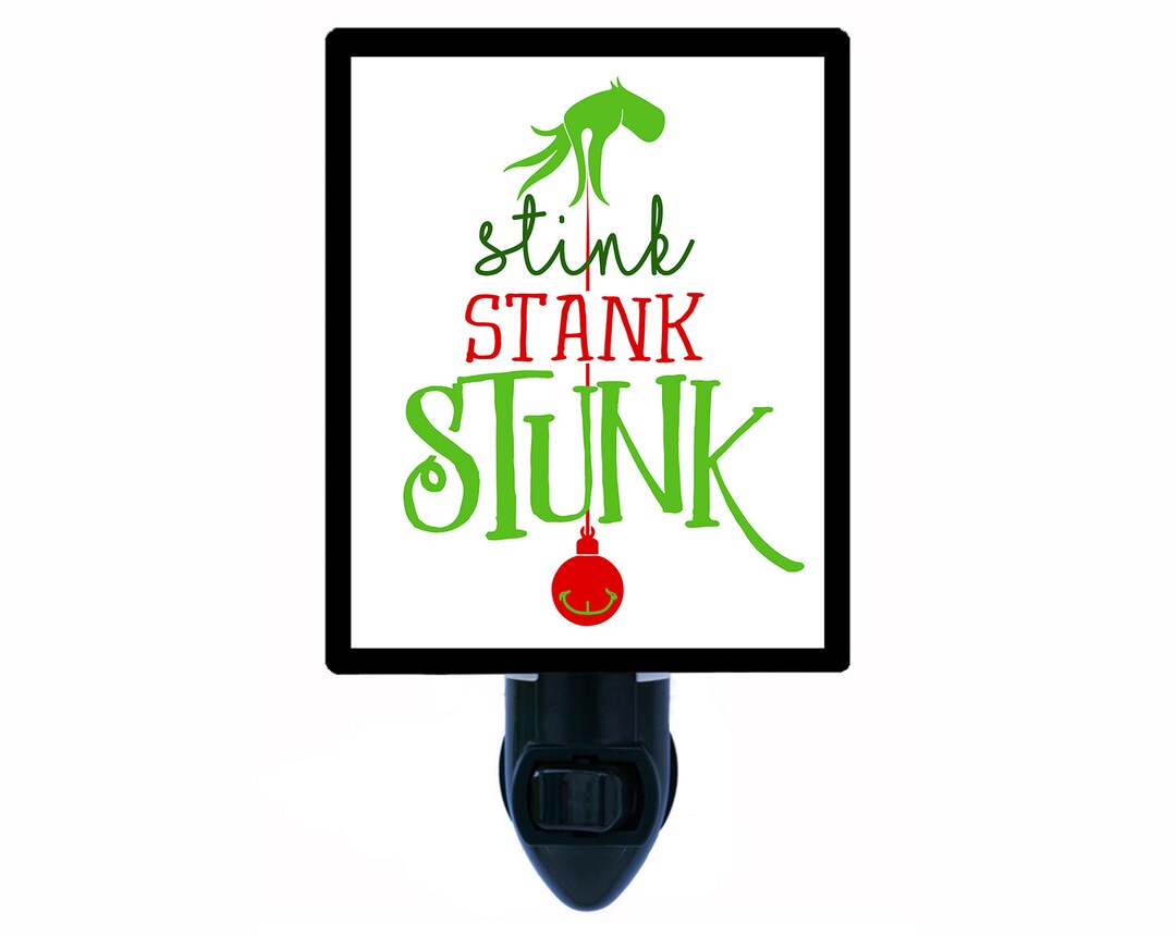 Grinch Plug Stink Stank Stunk – Funny Grinch Christmas Night Light – Holiday Plug ...