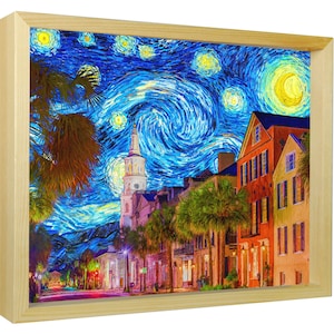 Suncatcher, Charleston Starry Night, Van Gogh, Charleston, SC Skyline